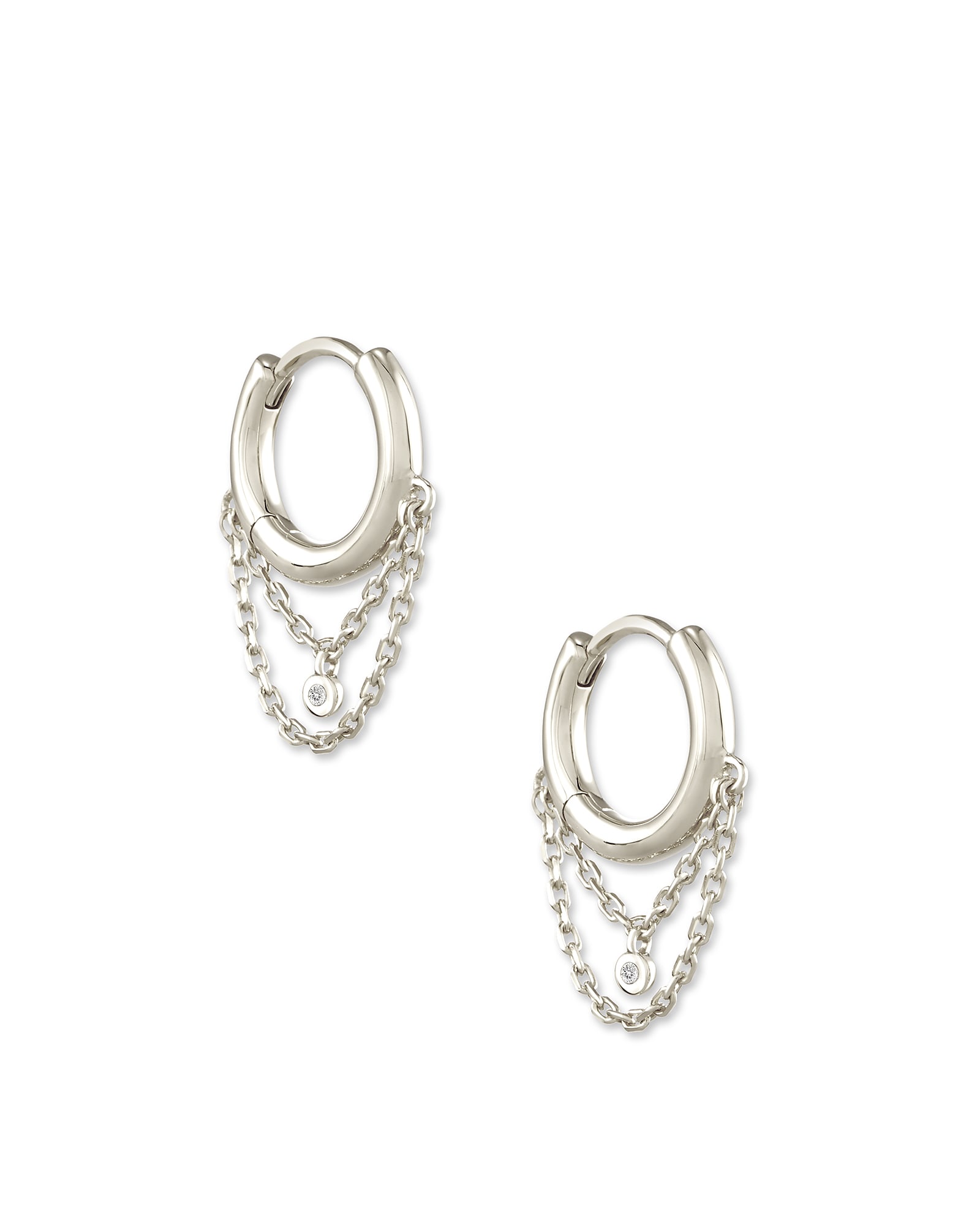 thumbnail interactive-video image 1 of Silver Rope Weave Huggie Clip-On Earrings - Retro Curved Link Design For Non-Pierced Ears 1 of 4